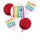 Rainbow Wish Birthday Foil Balloon Bouquet, 5pc
